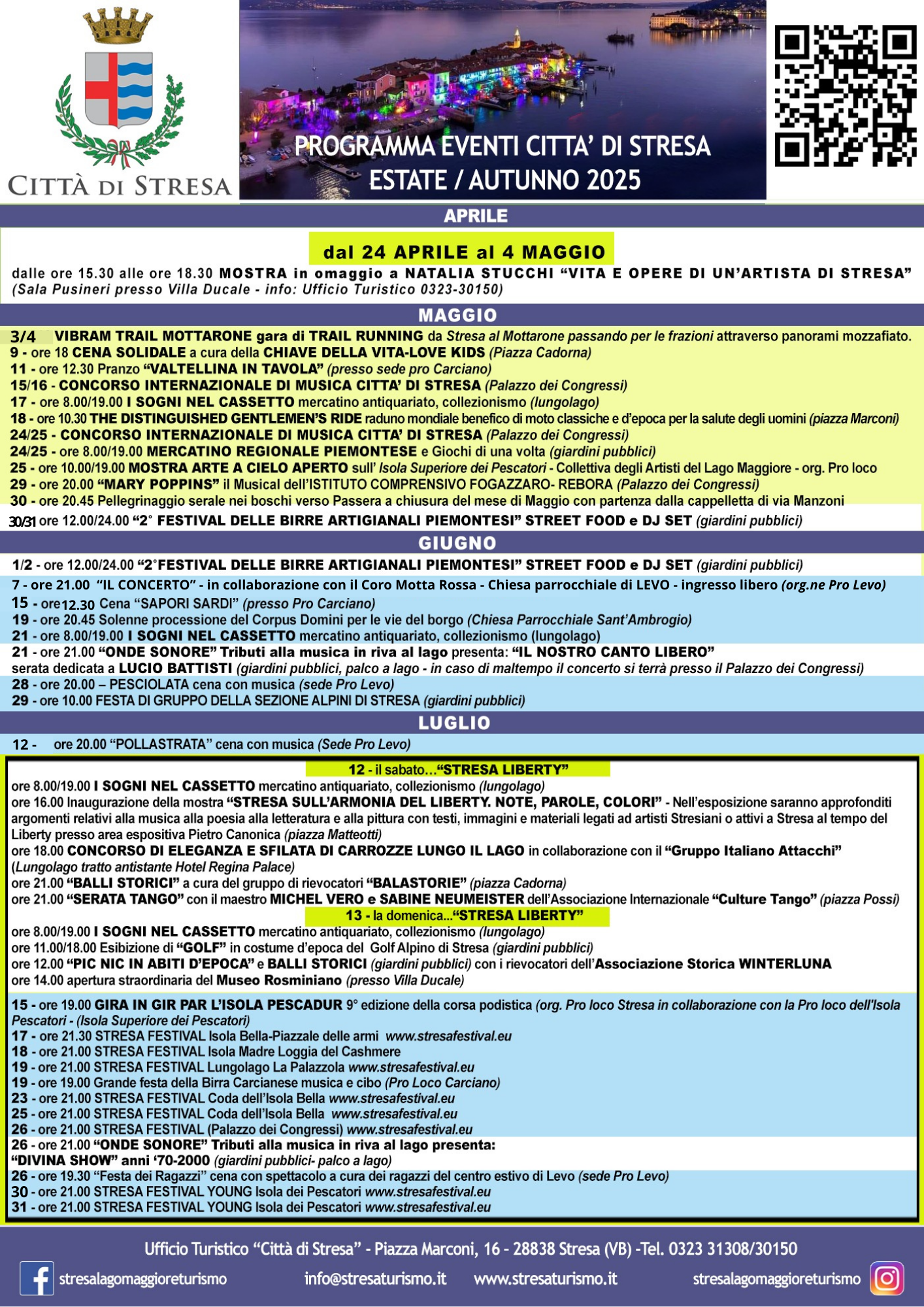 PROGRAMMA Eventi Aprile - Ottobre 2025
