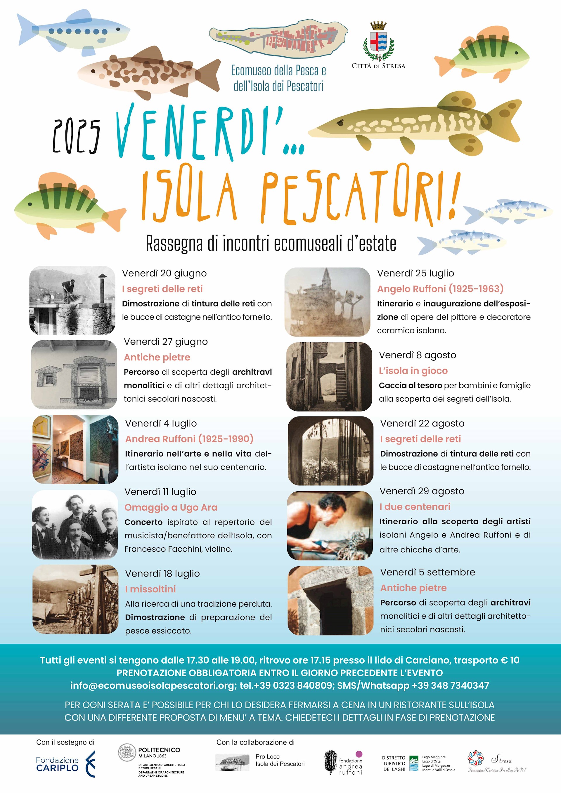 Rassegna di Incontri Ecomuseali 2025 all’Isola Superiore dei Pescatori